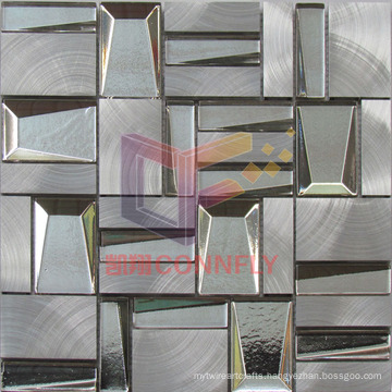 Silver Aluminium Wall Decoration Mosaic Mix 3-D Glass (CFA112)